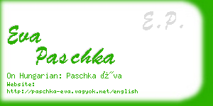 eva paschka business card